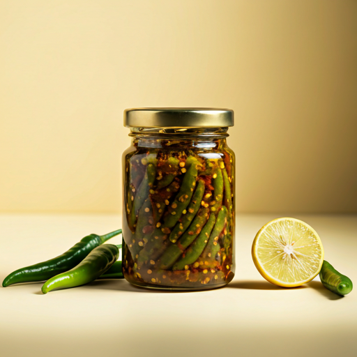 Teekha Hari Mirch (Green Chilli Pickle)